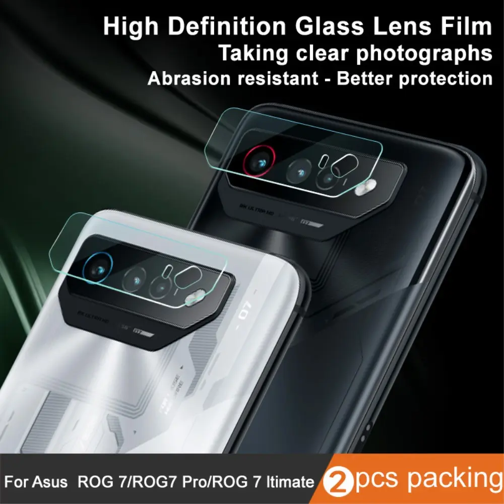 2-pack Härdat Glas Linsskydd Asus ROG Phone 7 Ultimate Genomskinlig