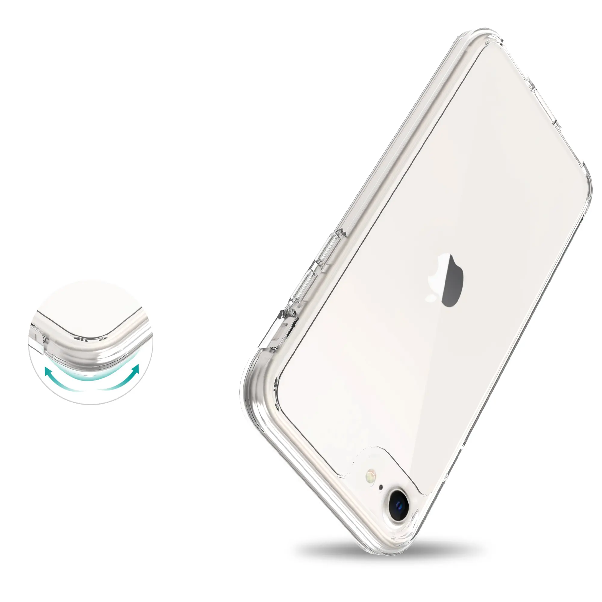 Hybridskal iPhone 7 Genomskinlig