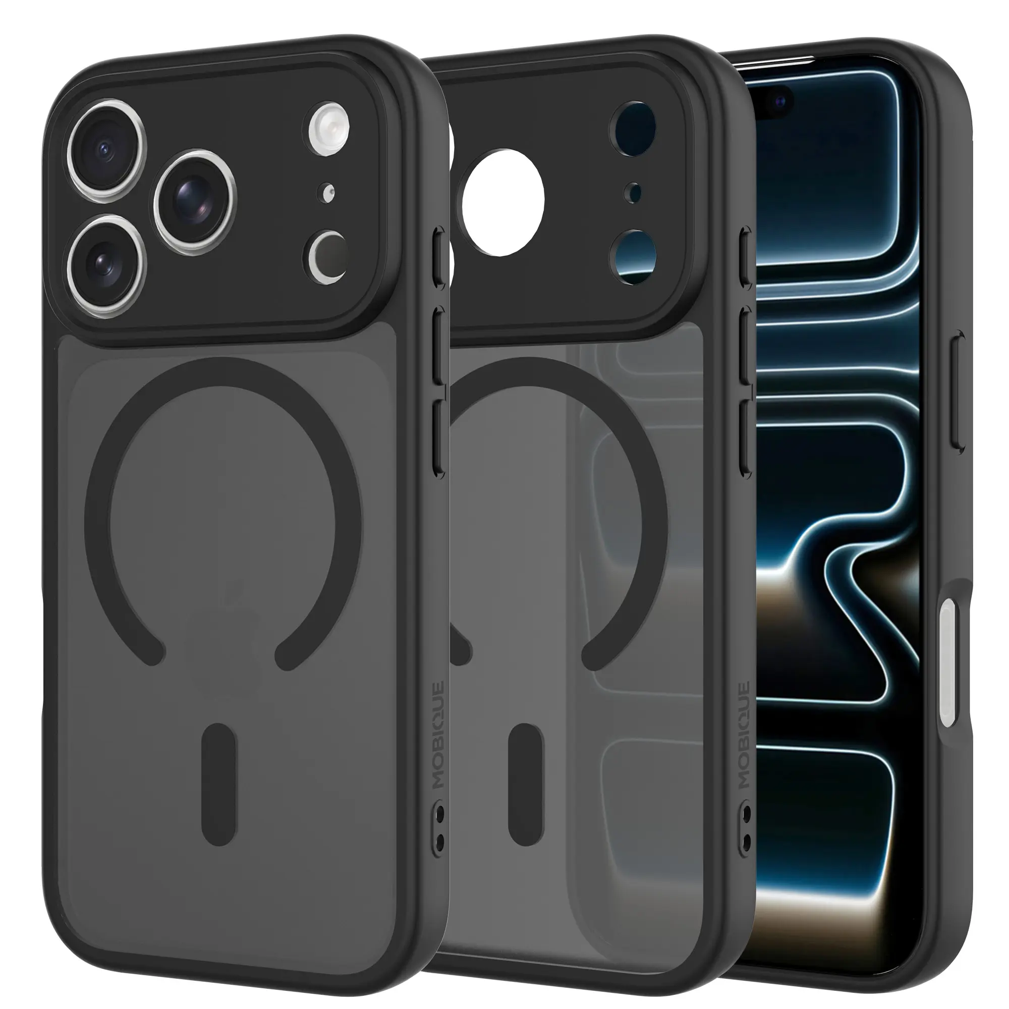Magnetic Hybrid Cover iPhone 17 Pro Frosted Black