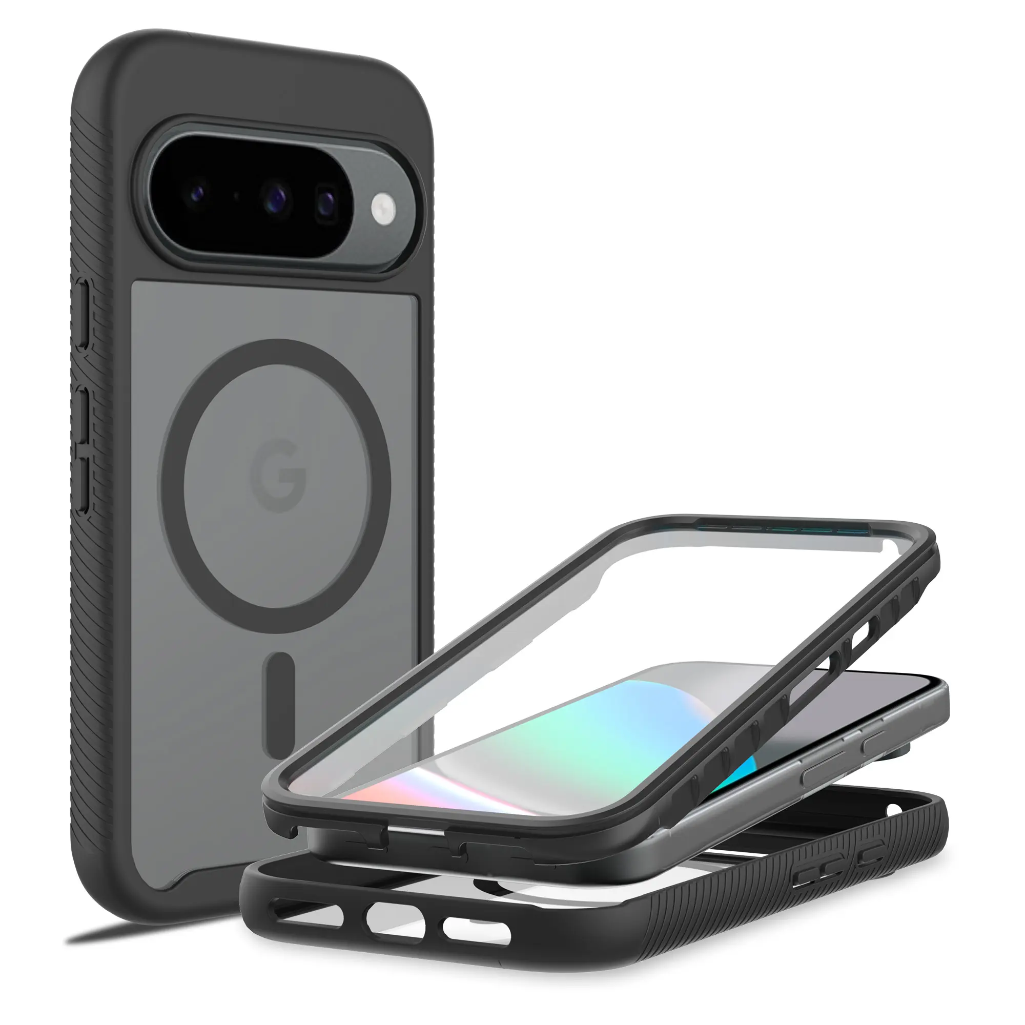 Full Protection Magnetic Case Google Pixel 10 Pro XL Sort/gennemsigtig