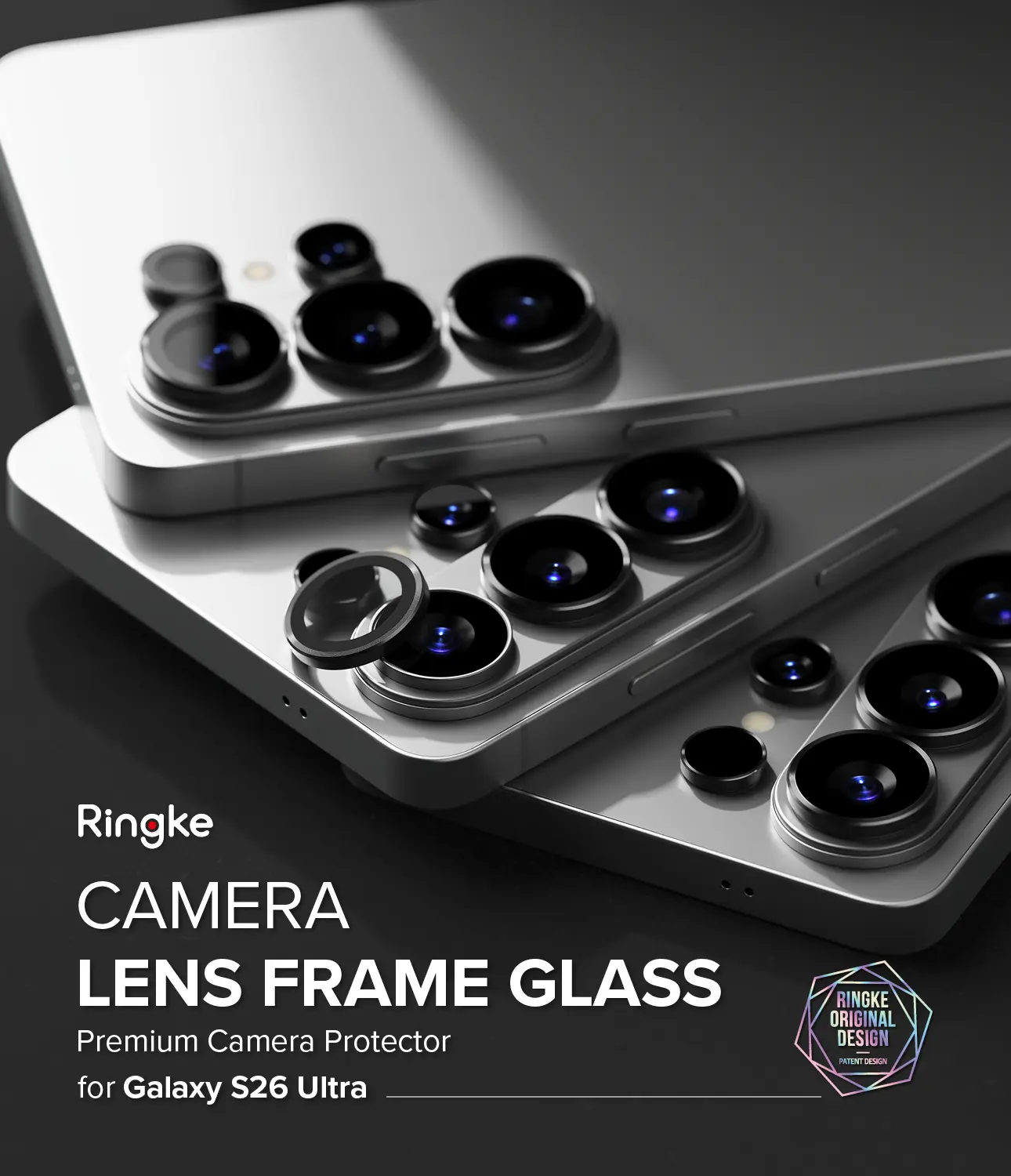Camera Lens Frame Glass (2-pack) Samsung Galaxy S26 Ultra Black