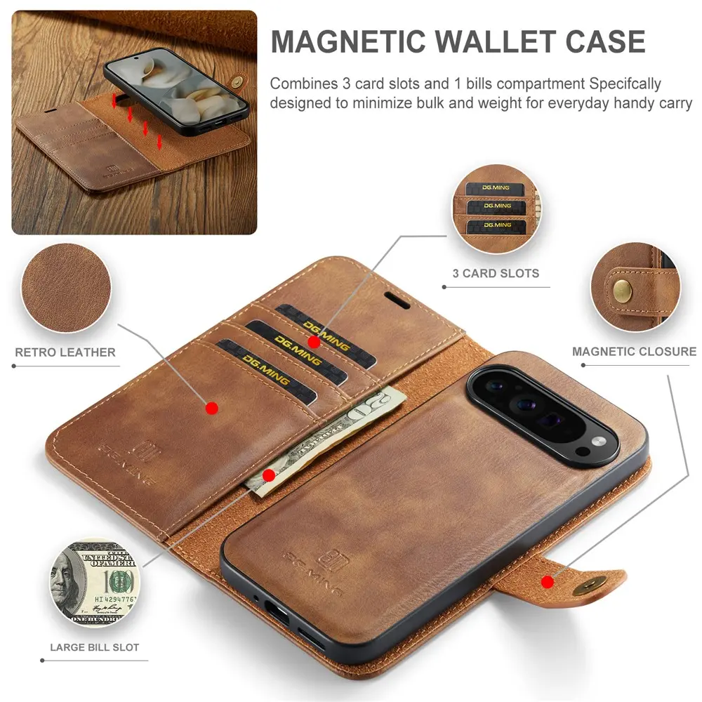 Magnet Wallet Google Pixel 10 Pro XL Cognac