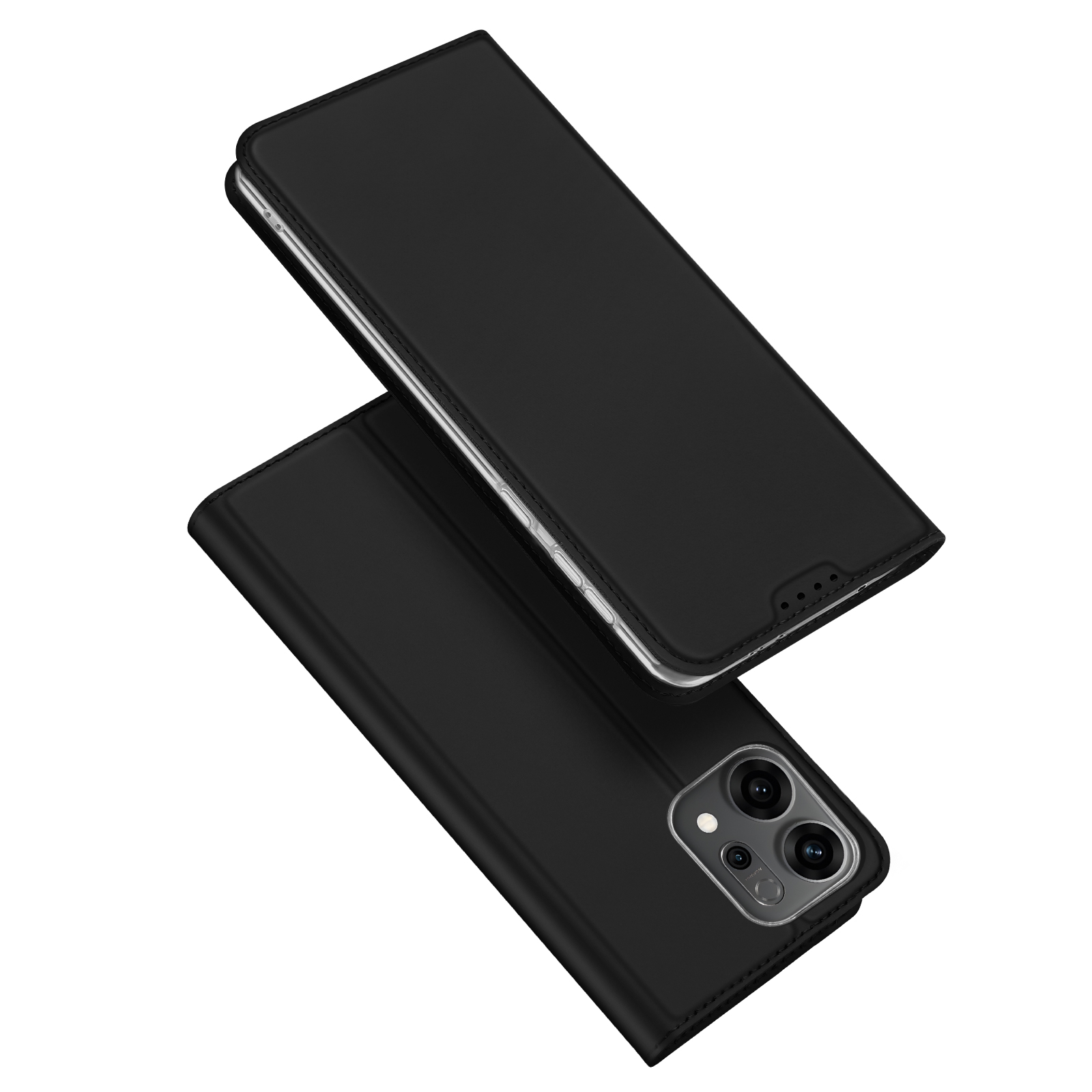Dux Ducis Skin Pro Series Oppo Reno 14 - Svart - Tynn lommebokdeksel med kortlommer og innebygd ståfunksjon