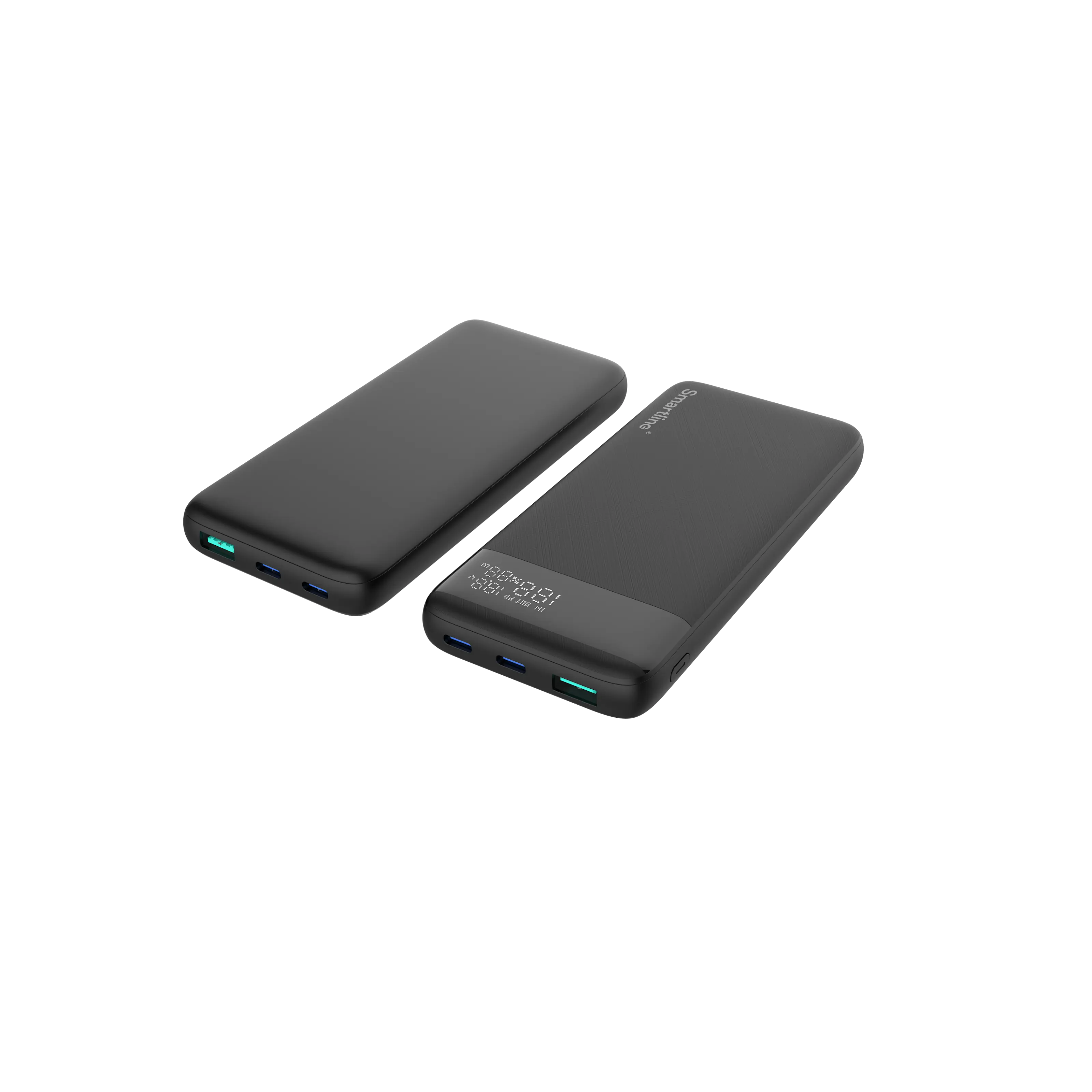 Powerbank 10000 mAh USB-A + 2x USB-C PD 20W Svart