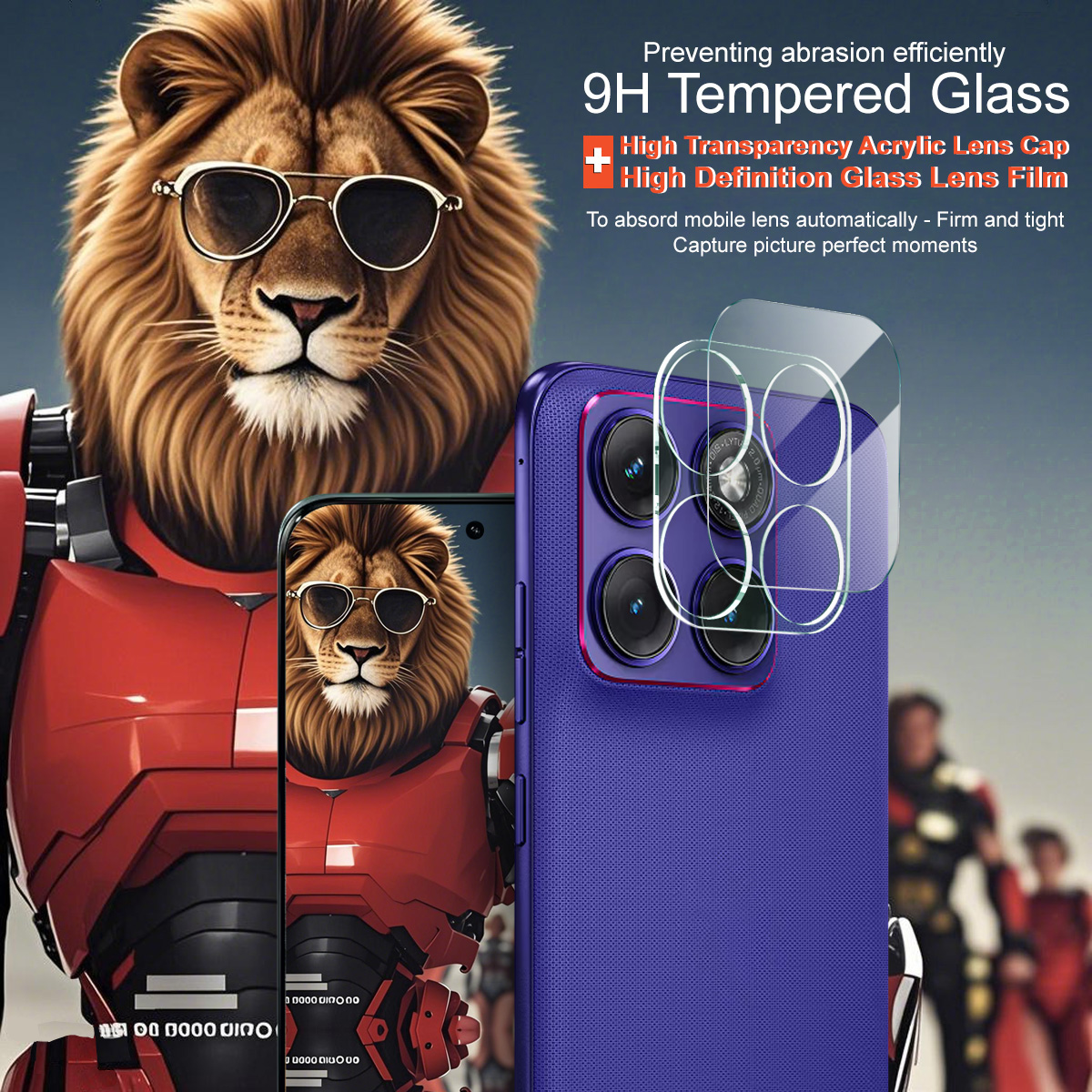 Härdat Glas 0.2mm Linsskydd Motorola Edge 70 Fusion Genomskinlig