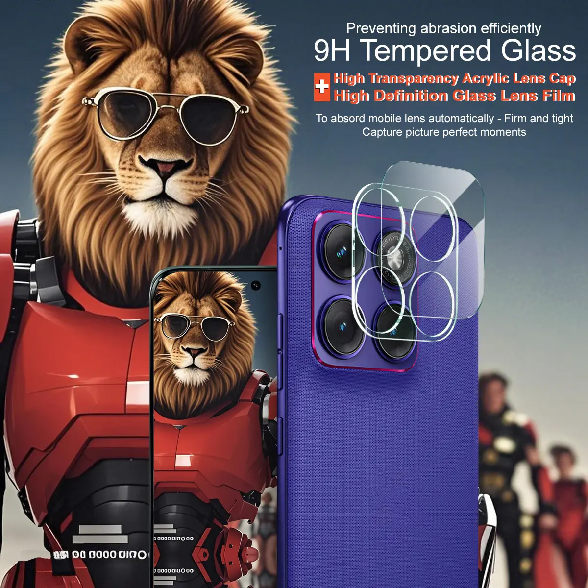 Härdat Glas 0.2mm Linsskydd Motorola Edge 70 Fusion Genomskinlig