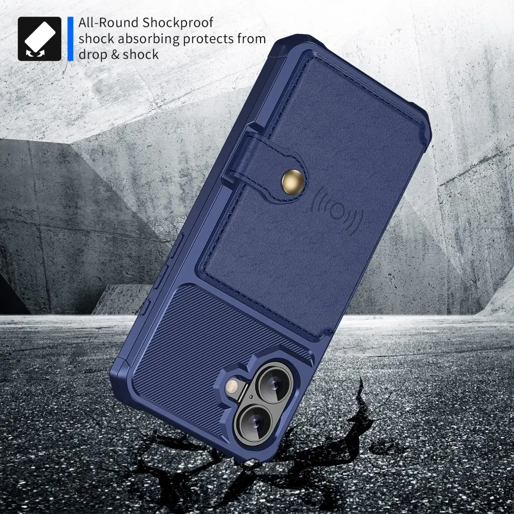 Tough Multi-slot Case iPhone 16 Blå