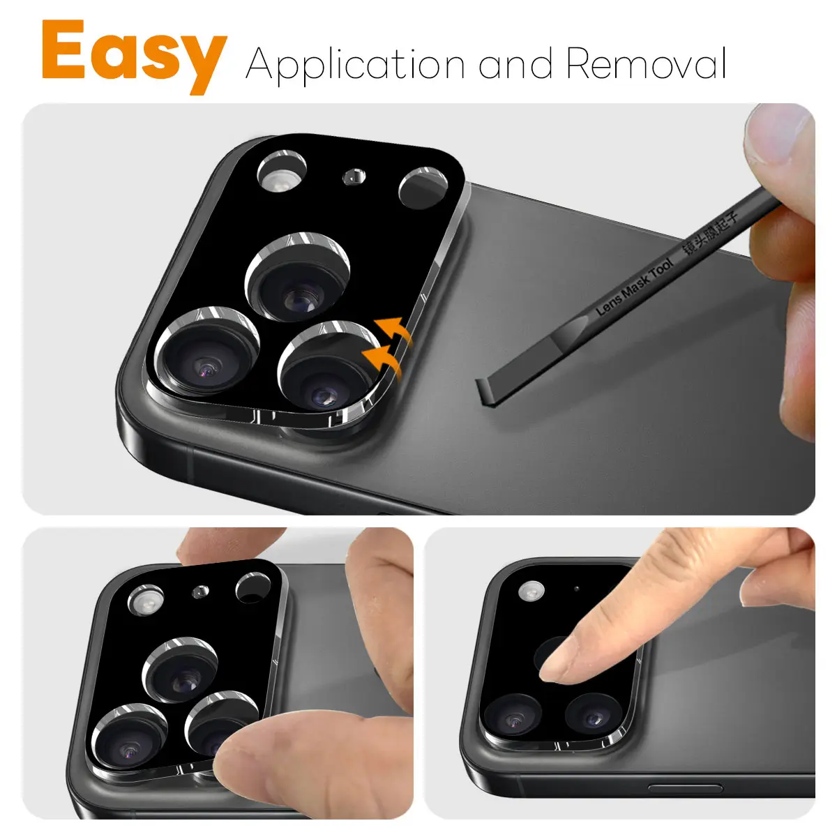 Kameraskydd Härdat Glas iPhone 17 Pro (2-pack) svart