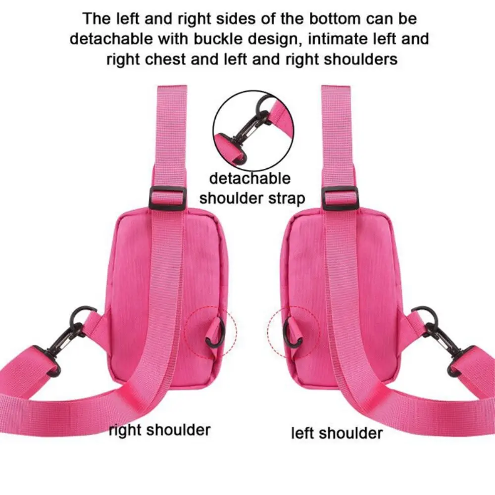 Liten Crossbody Väska Nylon rosa