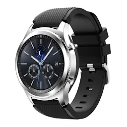Rem af silikone til Samsung Gear S3 Frontier Sort