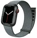 Apple Watch Series 12 43mm nylonrem med velcrolukning, Mørkegrå