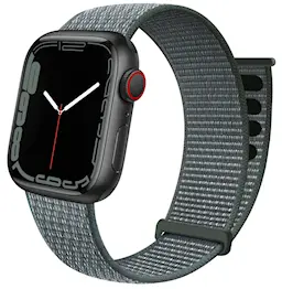 Nailonranneke Apple Watch Series 12 42mm Tummanharmaa