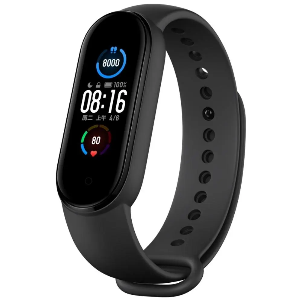 Rem af silikone til Xiaomi Mi Band 6/Mi Band 5 Sort