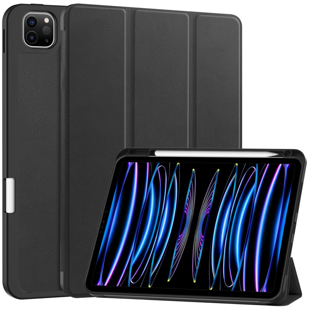 Apple iPad Pro 11 6th Gen (2025) Kotelo Tri-fold Kynäpidikkeellä Musta
