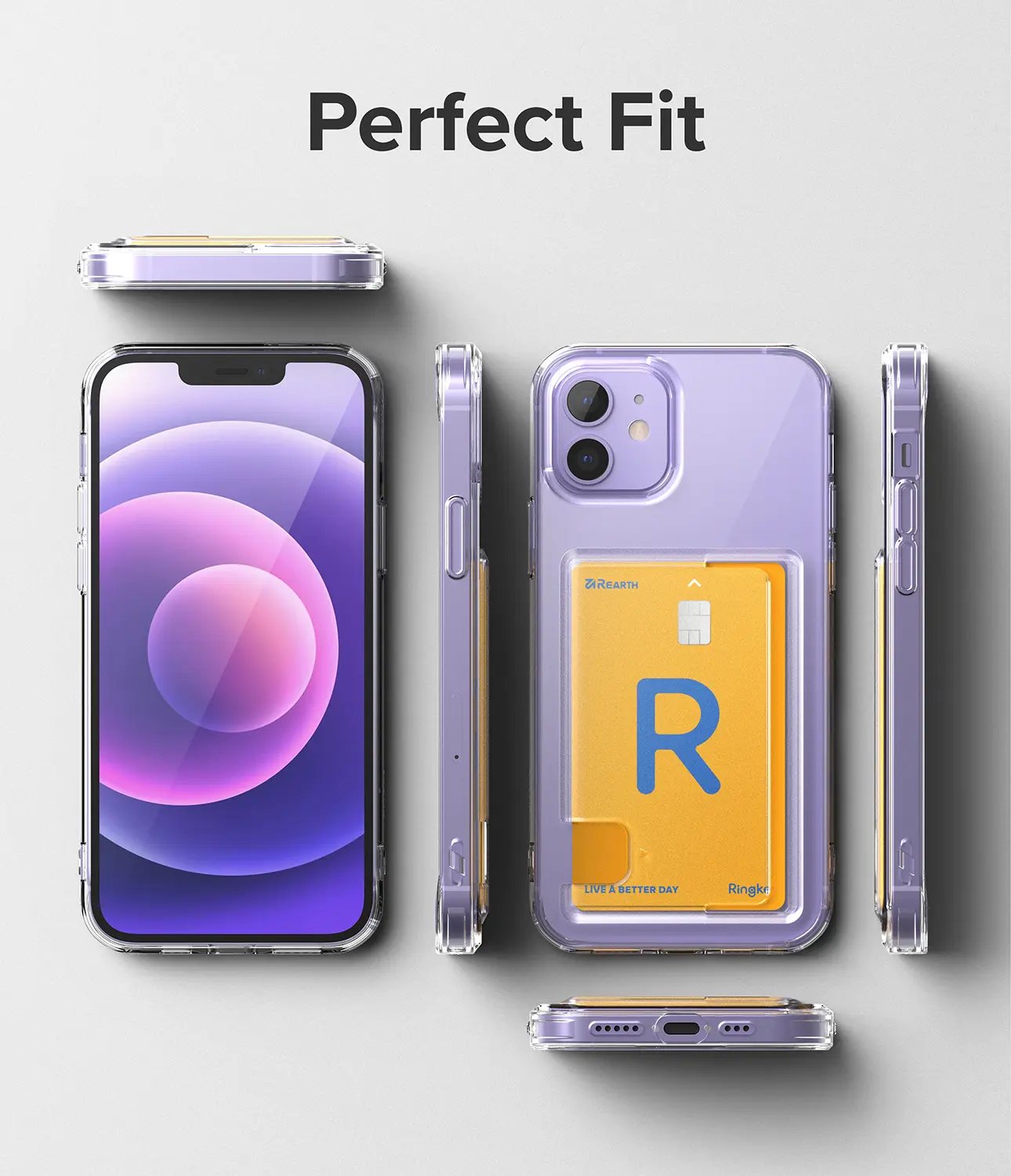 Fusion Card Case iPhone 12/iPhone 12 Pro Genomskinlig