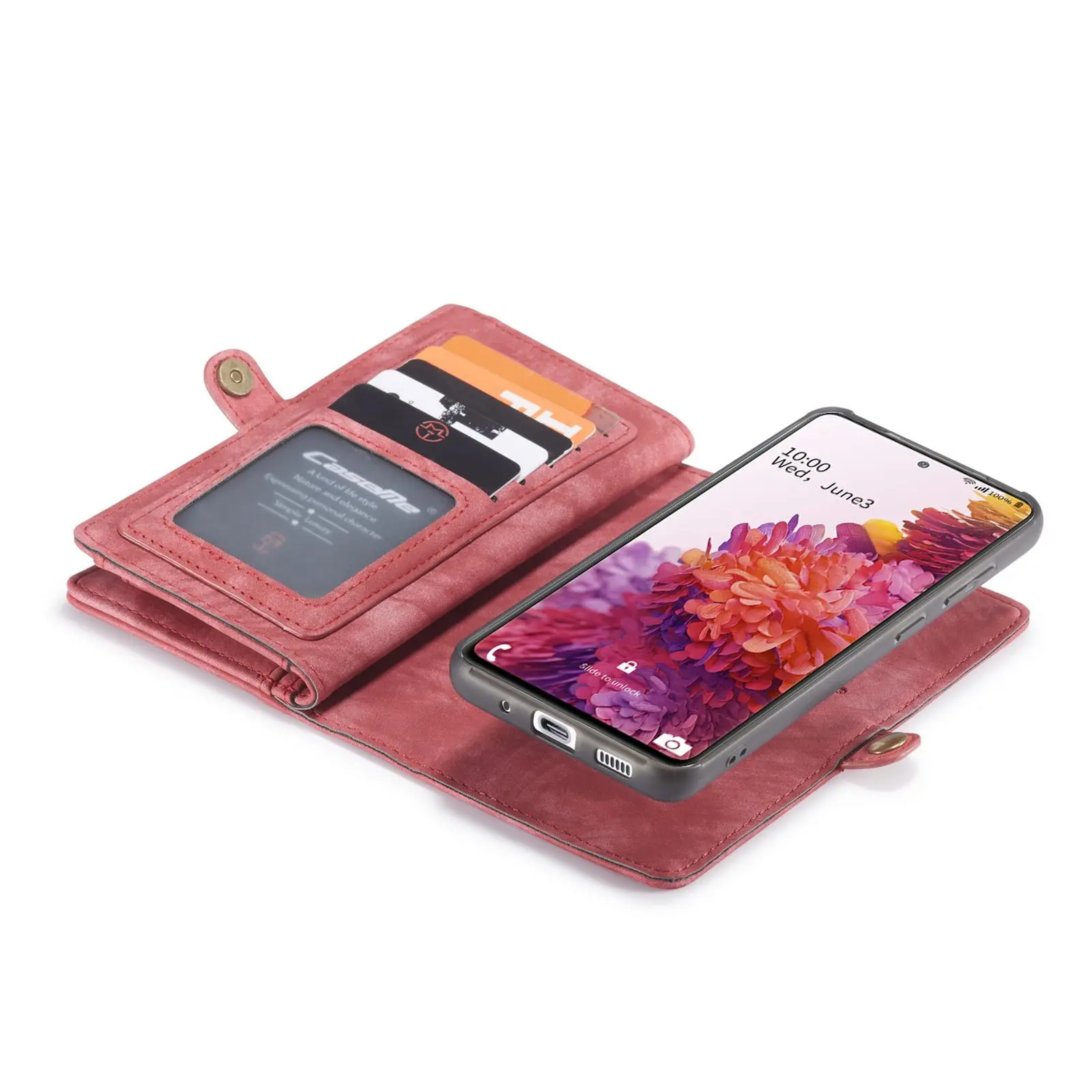Multi-slot Plånboksfodral Samsung Galaxy S20 FE Röd