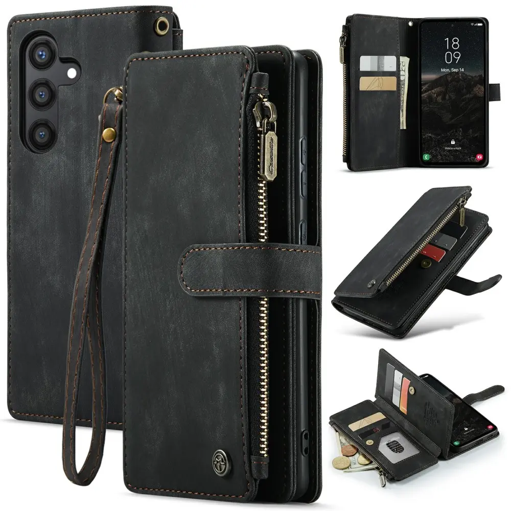 Zipper Wallet Samsung Galaxy S24 Sort
