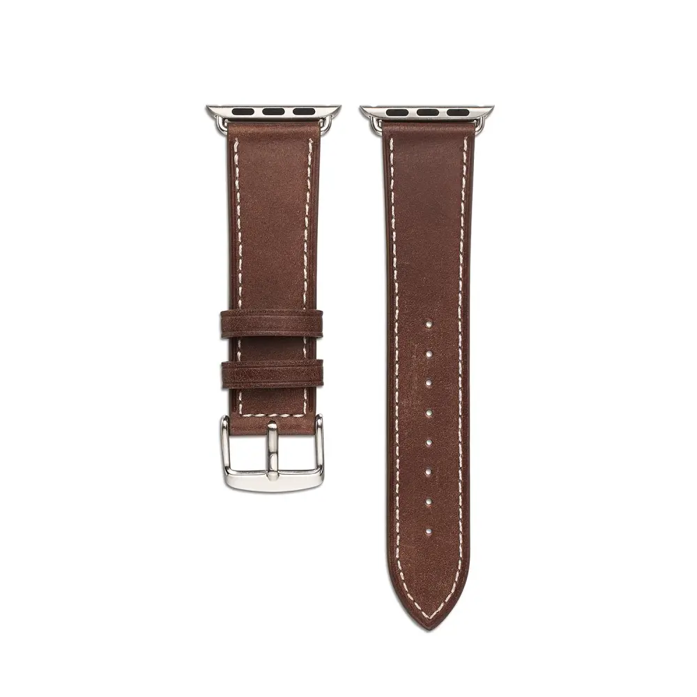 Läderarmband Apple Watch Series 8 45mm Brun