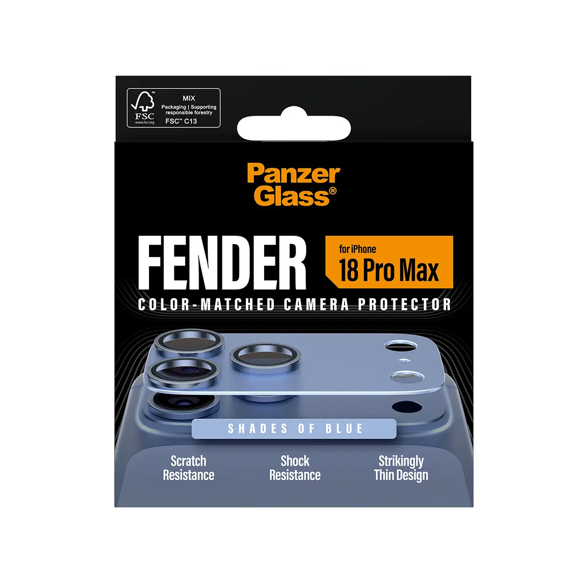 iPhone 18 Pro Max Fender Camera Protector Shades Of Blue