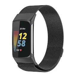 Fitbit Charge 5 Milanese Loop-ranneke, Musta