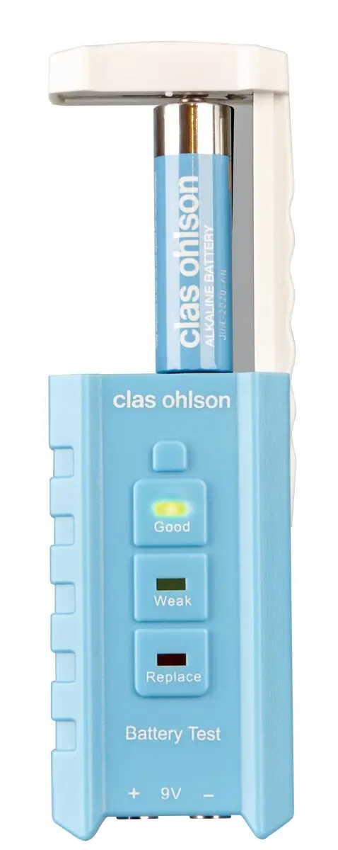 Batteritestare till AAA-, AA-, C-, D- och 9V-batterier
