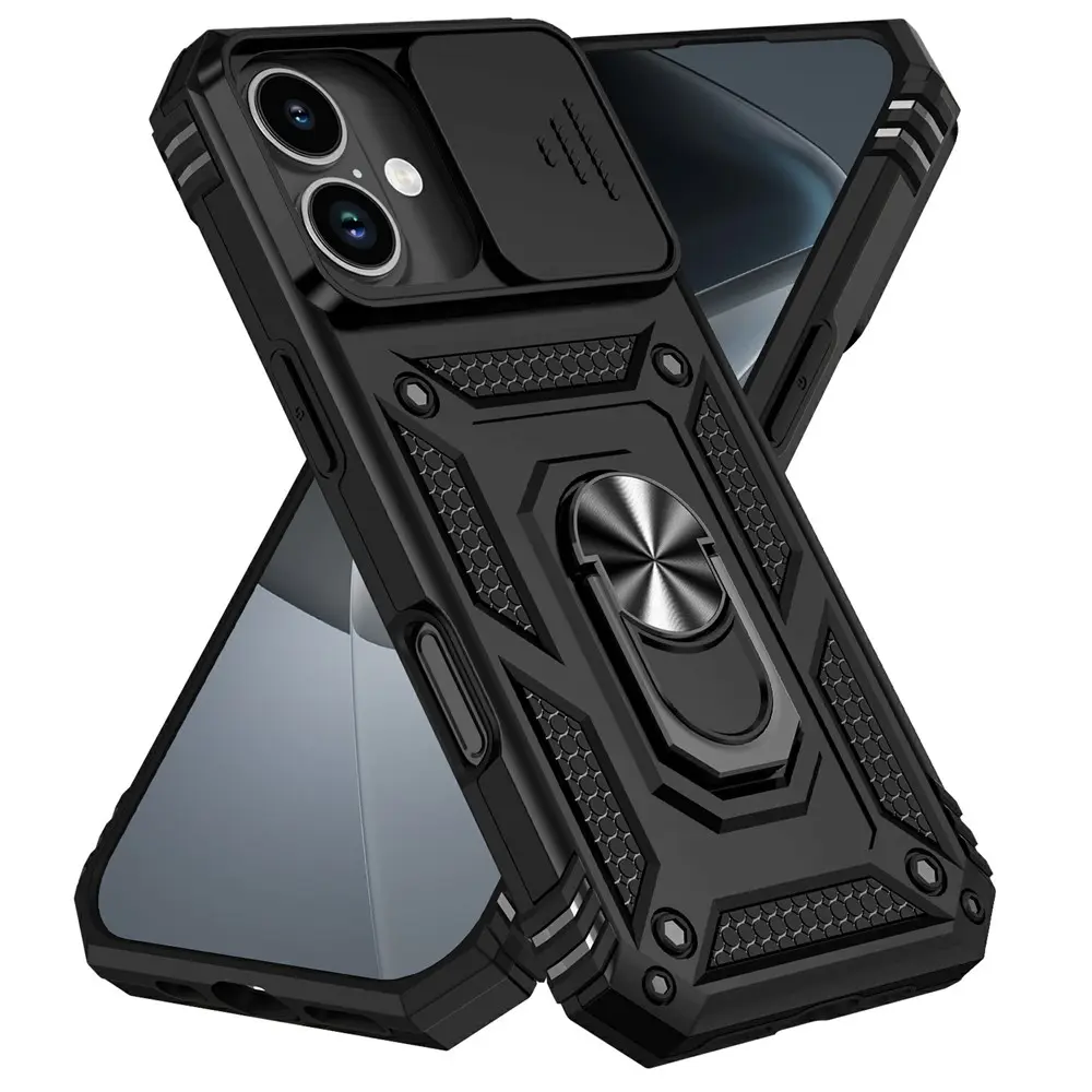 Hybridskal Ring + Kameraskydd iPhone 17 Svart