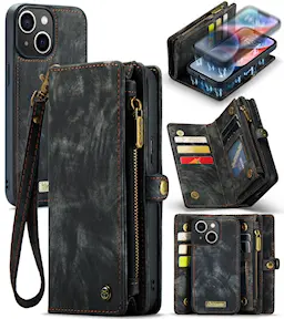 Multi-slot Mobiltaske iPhone 14 Grå