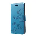 Læderetui Sommerfugle Samsung Galaxy S10 Blå