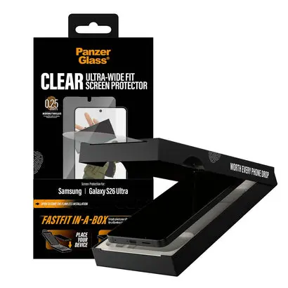 Samsung Galaxy S26 Ultra Screen Protector (with Fastfit in-a-box) Ultra Wide Fit