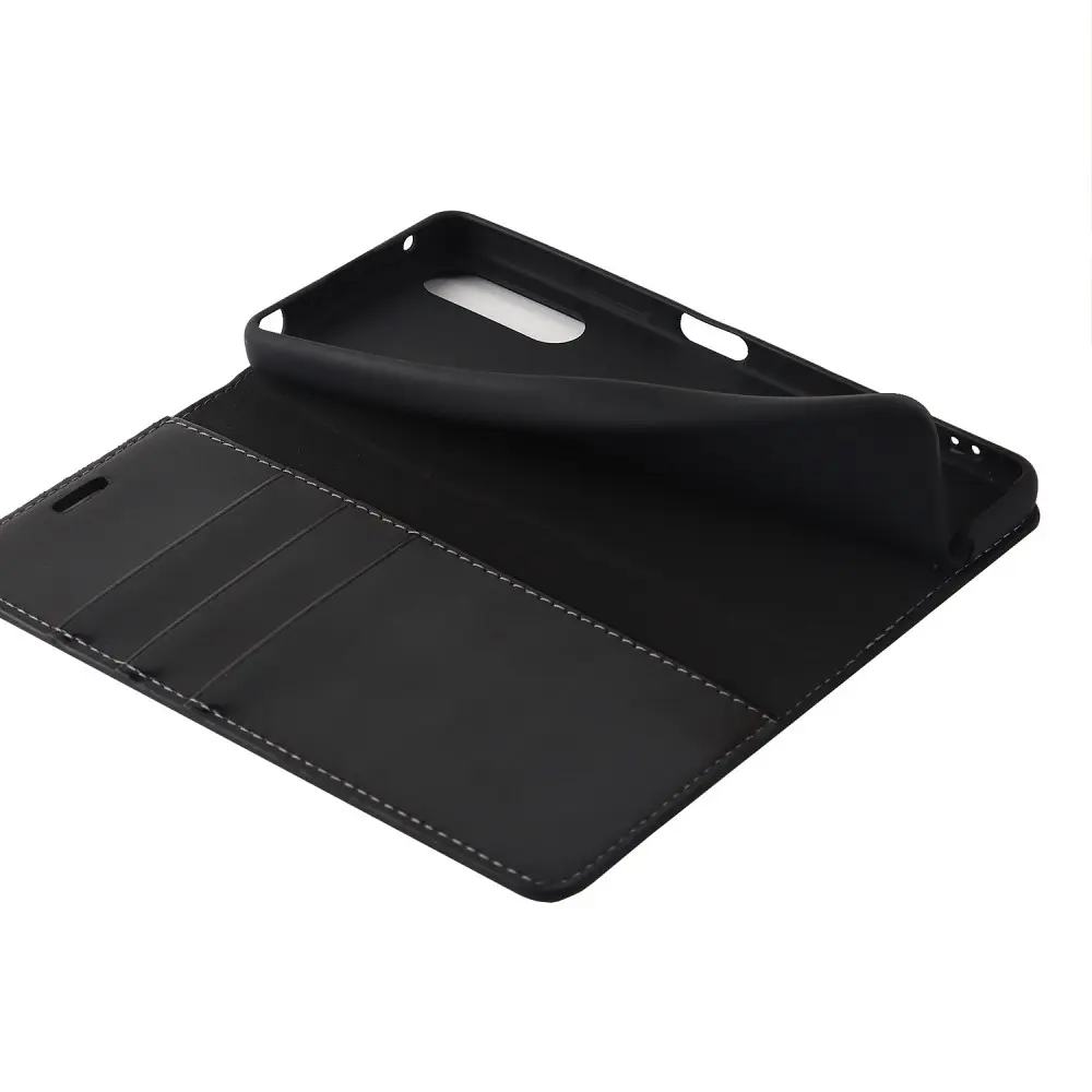 Mobilfodral Äkta Läder Sony Xperia 10 IV Svart