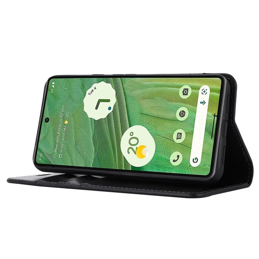 Mobilfodral Äkta Läder Google Pixel 8 Svart