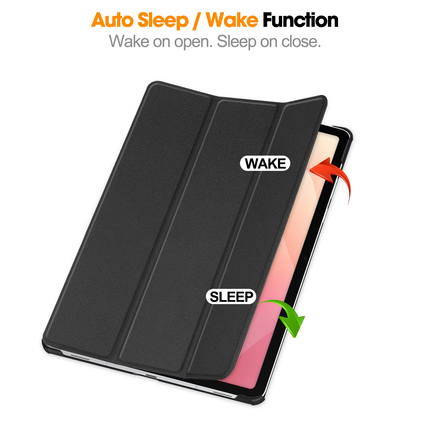 Fodral Tri-fold Samsung Galaxy Tab S12 Plus Svart