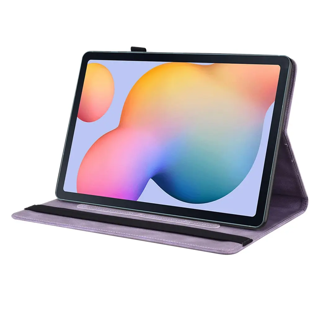 Läderfodral Fjärilar Samsung Galaxy Tab S6 Lite Lila