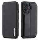 Slim Tegnebogsetui iPhone 16 sort