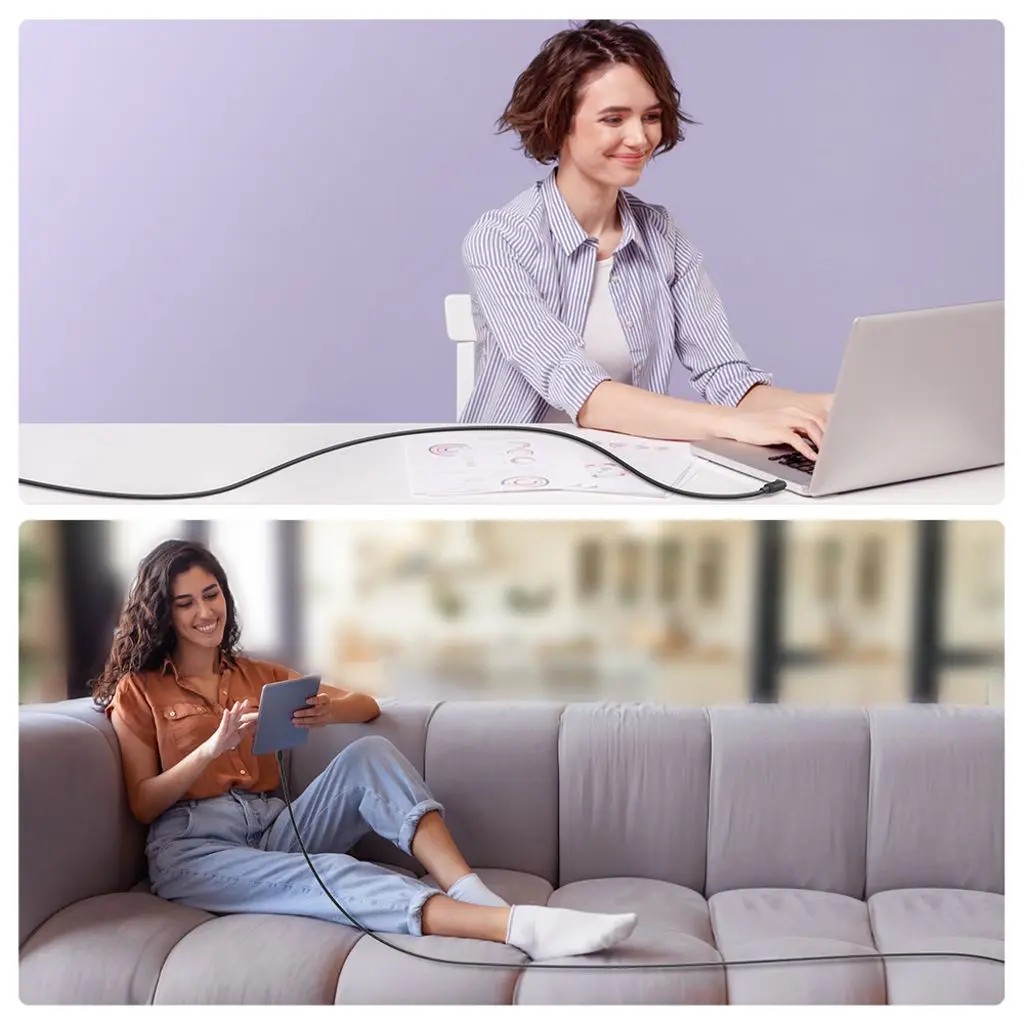 USB-C till USB-C-kabel PD 100W 2m Svart