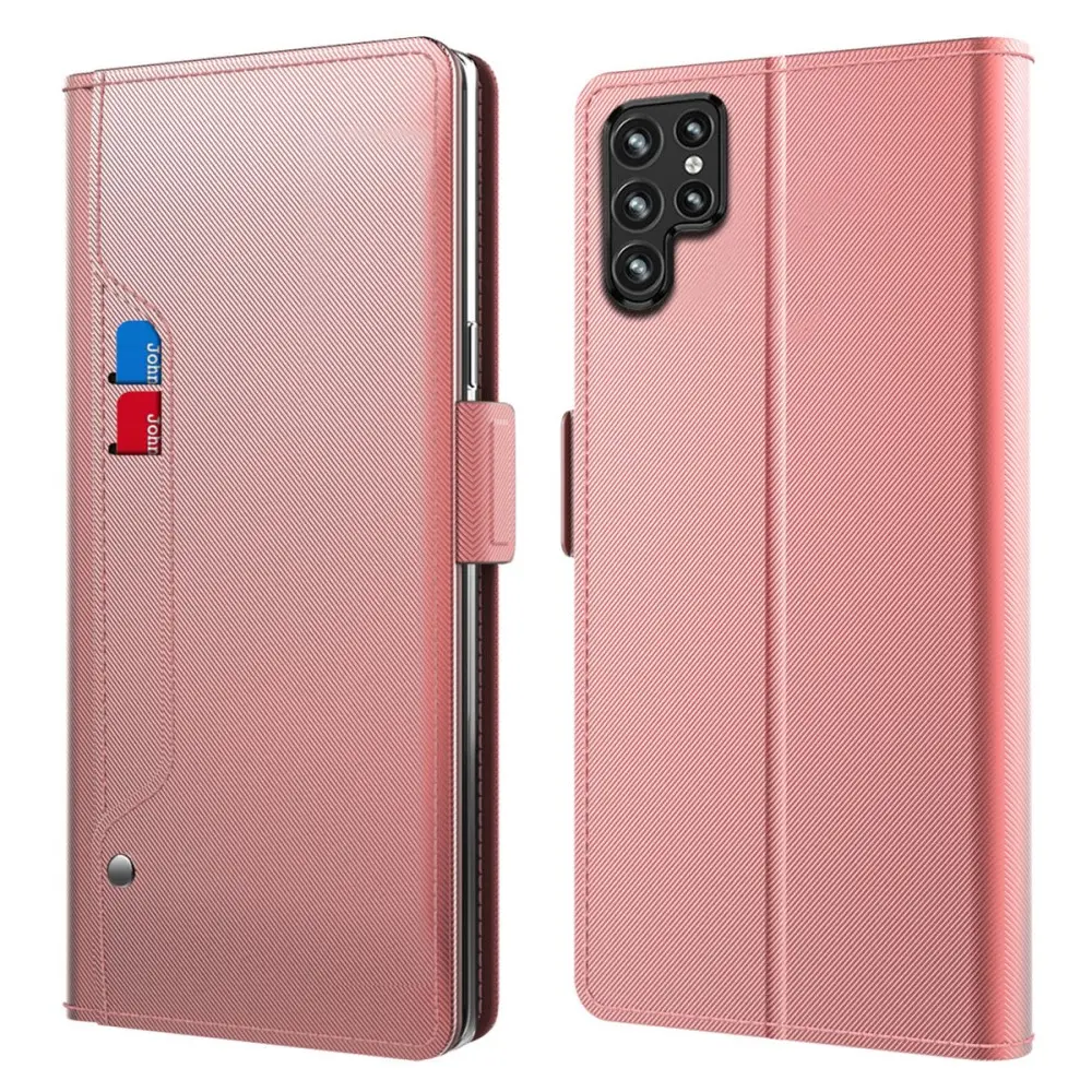 Mobiltaske Spejl Samsung Galaxy S23 Ultra rosaguld