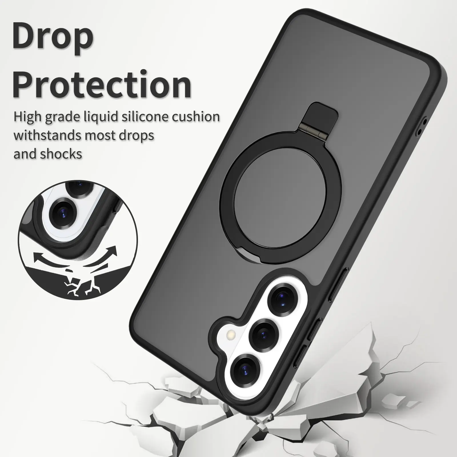 Hybridskal Magnetic Ring Samsung Galaxy S26 Plus Svart