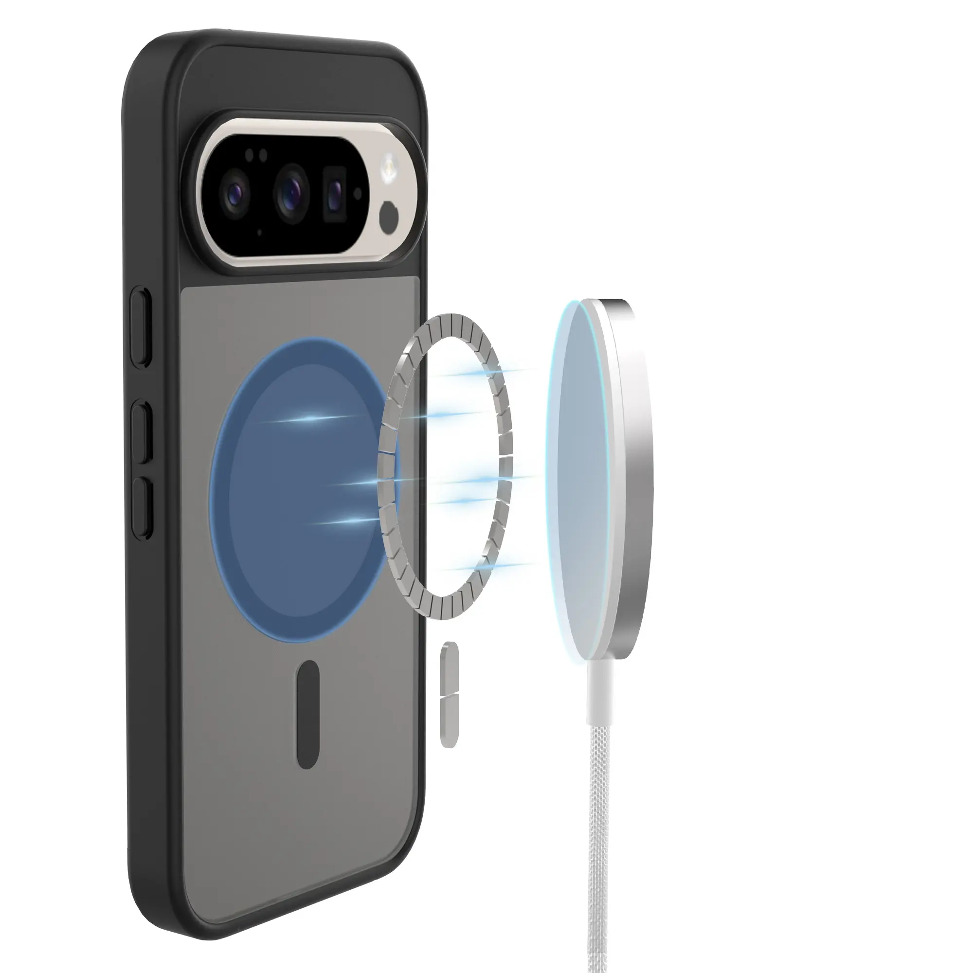 Magnetic Hybrid Skal Google Pixel 10 Pro XL Frosted Black