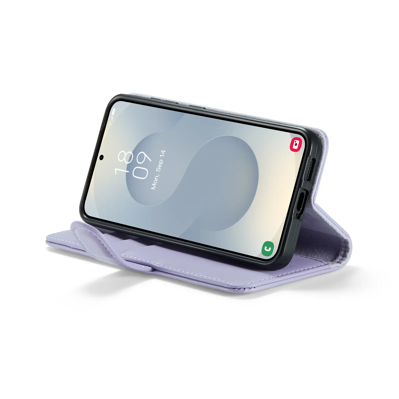 Äkta Läderfodral Samsung Galaxy S25 Lila