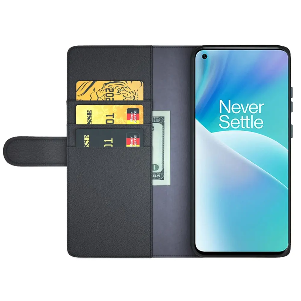 Äkta Läderfodral  OnePlus Nord 2T 5G Svart