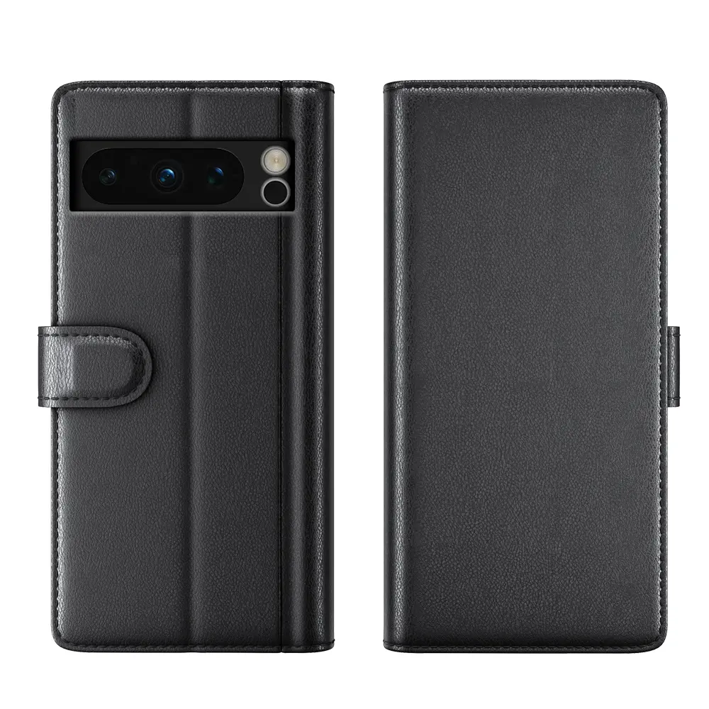 Äkta Läderfodral Google Pixel 8 Pro Svart