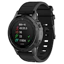 Rem af silikone til Garmin Fenix 5/Fenix 5 Plus Sort