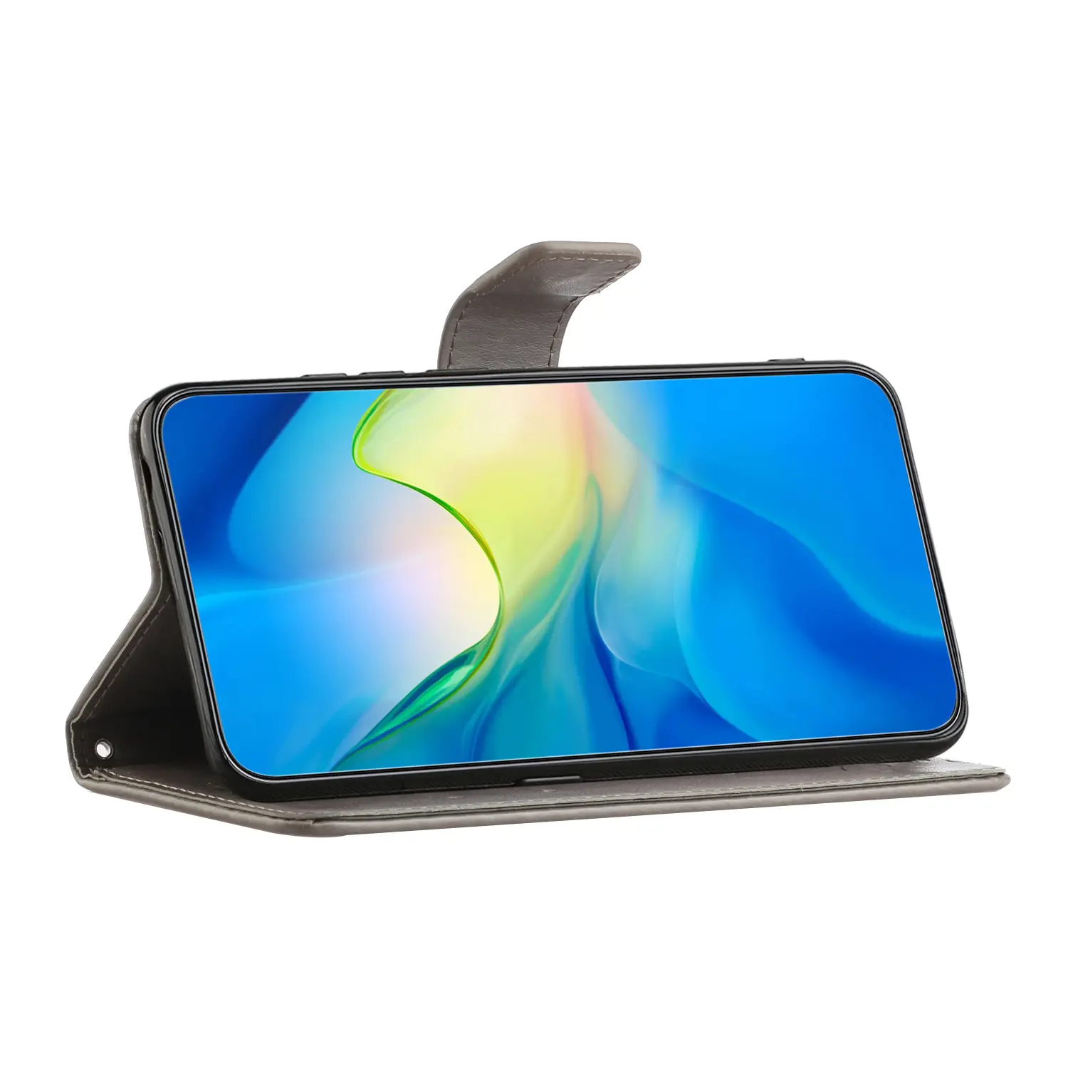 Läderfodral Fjärilar Samsung Galaxy A57 Grå