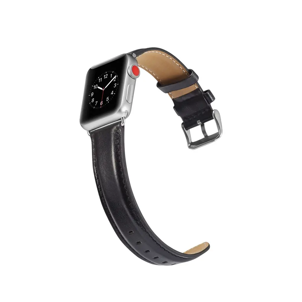 Premium Leather Armband Apple Watch SE 44mm Black