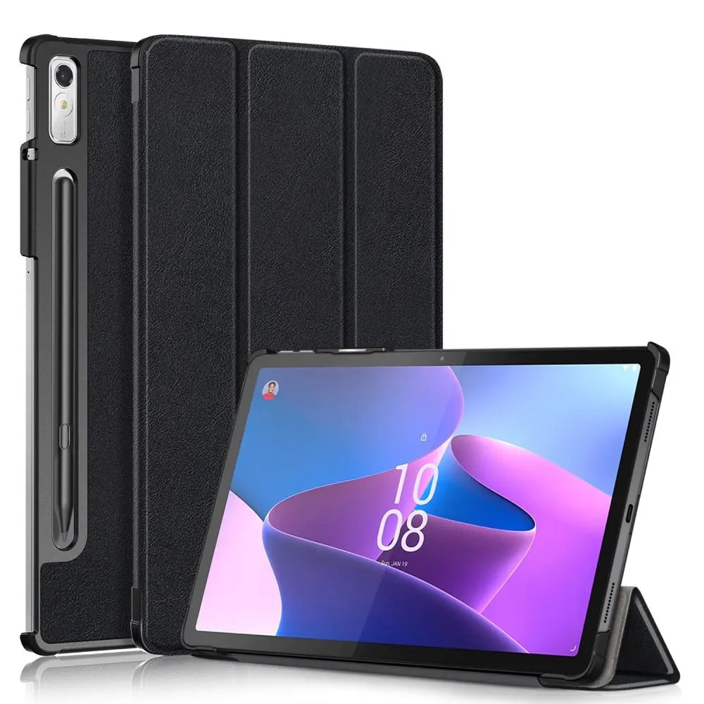 Lenovo Tab P11 Pro (2nd Gen) Etui Tri-fold med Pencil-holder Sort