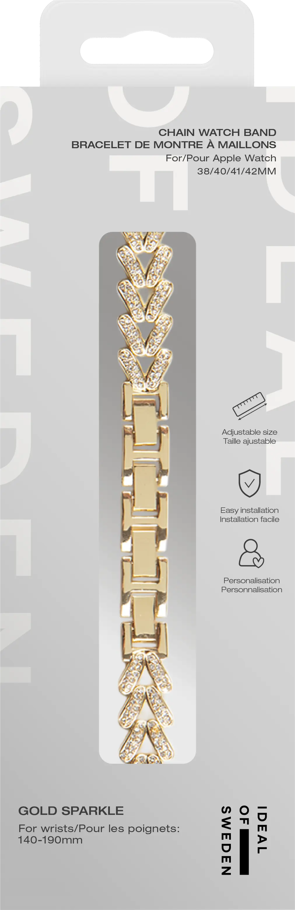 Delicate Chain Watch Band  Apple Watch Series 10 46mm Gold Sparkle