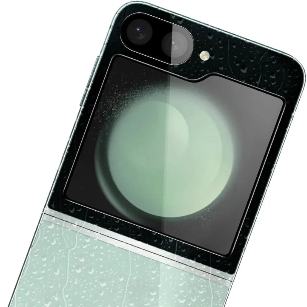 Härdat Glas Linsskydd + Ytterskärmskydd Samsung Galaxy Z Flip 6 Svart