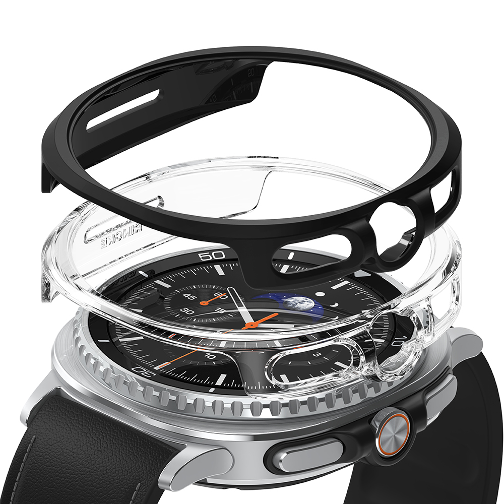 Ringke Slim Case (2-pack) Samsung Galaxy Watch 8 Classic Matte Black & Clear