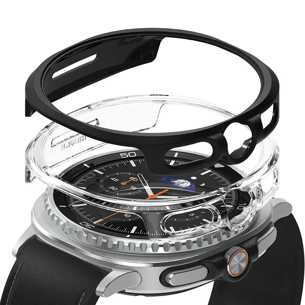 Samsung Galaxy Watch 8 Classic Tyndt cover (2-pak), Matte Black & Clear