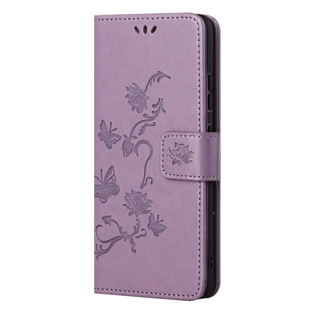 Läderfodral Fjärilar Samsung Galaxy S22 Lila